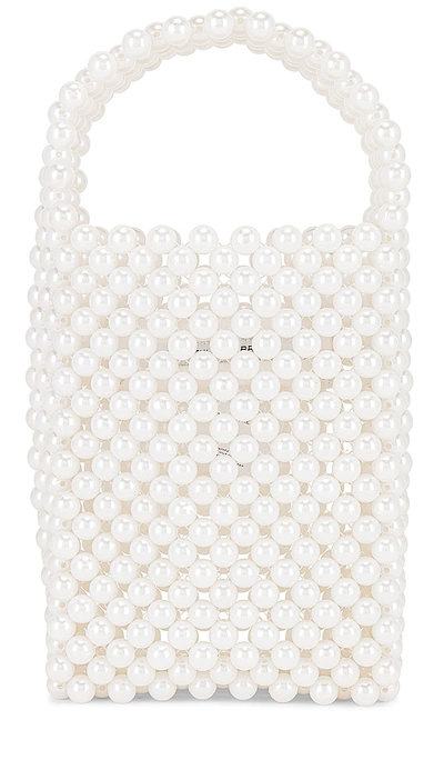 Shop Faithfull The Brand Frederikke Beaded Bag In White Pearl