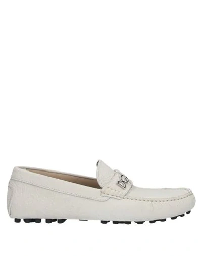 Shop Dolce & Gabbana Loafers In Light Grey