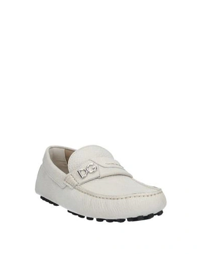 Shop Dolce & Gabbana Loafers In Light Grey