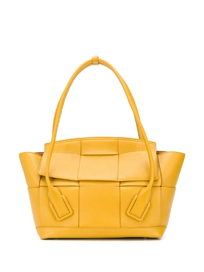 Shop Bottega Veneta Medium Arco Tote Bag In Yellow