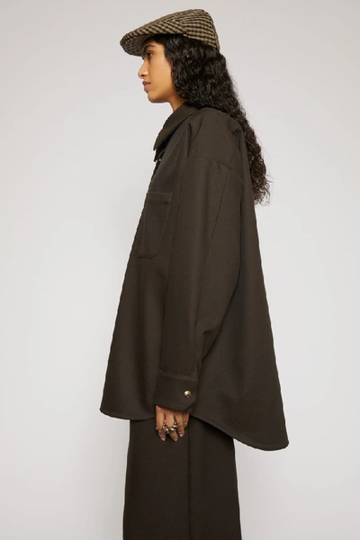 ACNE STUDIOS Twill Shirt Chestnut Brown