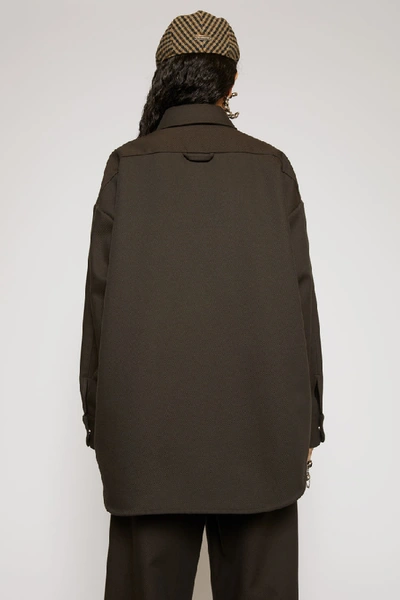 ACNE STUDIOS Twill Shirt Chestnut Brown