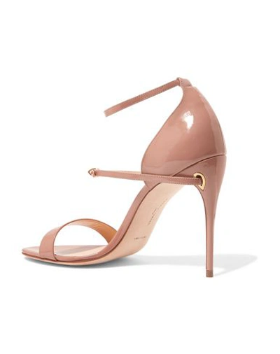 Shop Jennifer Chamandi Sandals In Pale Pink