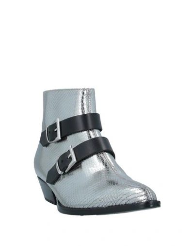 Shop Pollini Ankle Boots In Silver