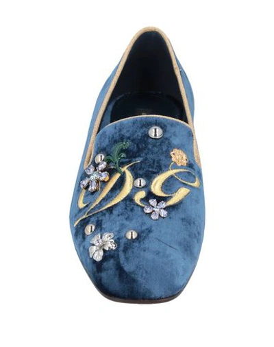 Shop Dolce & Gabbana Loafers In Dark Blue