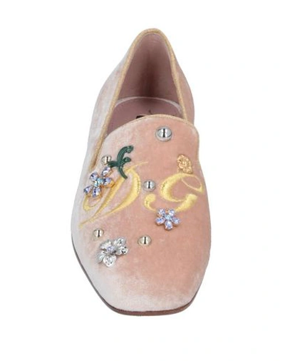 Shop Dolce & Gabbana Loafers In Pale Pink