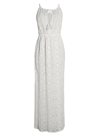 Shop Tessora Gia Tonal Print Maxi Dress In White