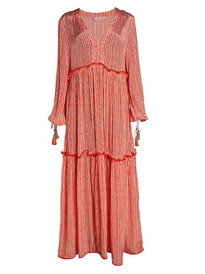 Shop Tessora Juliana Sunset Dress In Sunset Orange