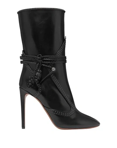 Shop Alaïa Woman Ankle Boots Black Size 9 Soft Leather