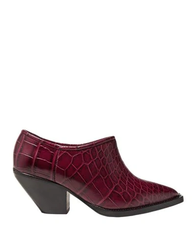 Shop Ganni Woman Ankle Boots Deep Purple Size 8 Soft Leather