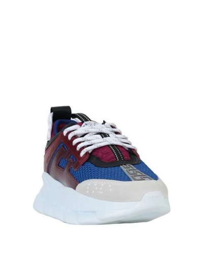Shop Versace Sneakers In Bright Blue