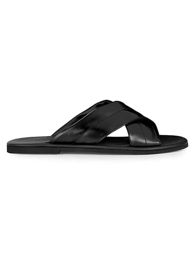 Shop To Boot New York Costa Rica Leather Flat Sandals In Black