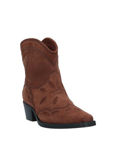 Shop Ganni Ankle Boots In Brown