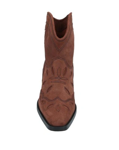 Shop Ganni Ankle Boots In Brown
