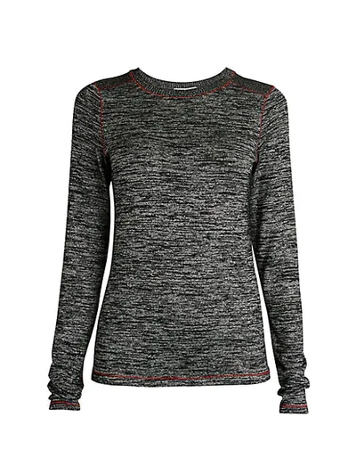 Shop Rag & Bone Avryl Slim Long-sleeve T-shirt In Black Heather