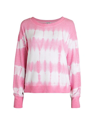 Shop Theo & Spence Heather Tie-dye Sweater In Aqua