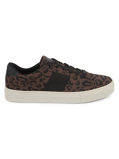 Shop Greats Royale Enviroknit Sneakers In Leopard