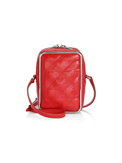 Shop Alexander Wang Halo Quilted Leather Crossbody Bag In Red