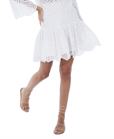 Shop Allison New York Women's Eyelet Mini Skirt In White