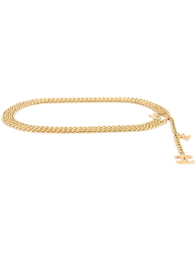 Pre-owned Chanel 1997 Cc Chain Belt In Gold
