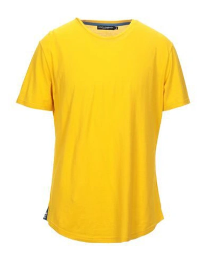 Shop Dolce & Gabbana T-shirts In Yellow