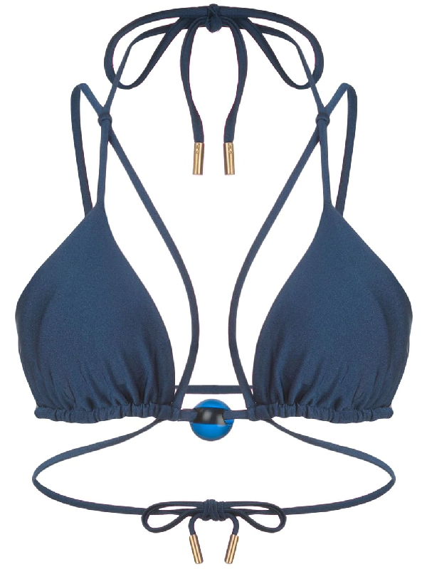 Cult Gaia Sloane Bikini Bottoms In Blue | ModeSens
