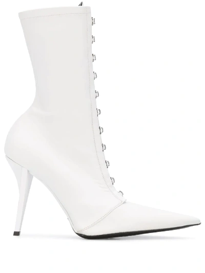 Shop Fenty Corset 105mm Pointed-toe Boots In White