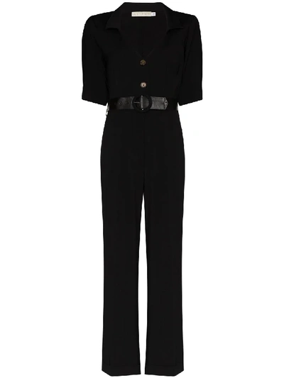 Shop Usisi Gillian Belted Jumpsuit In Black