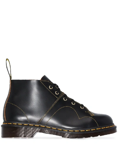Shop Dr. Martens' Church Lace-up Ankle Boots In Black