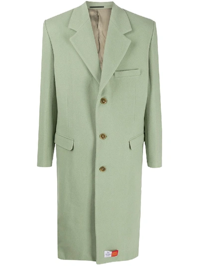 Shop Martine Rose Single Breasted Coat In Green