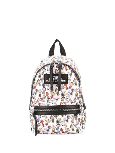 Shop Marc Jacobs The Backpack Peanuts Backpack In White