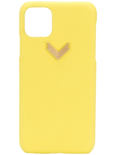 Shop Manokhi X Velante Logo Iphone 11 Pro Max Case In Yellow