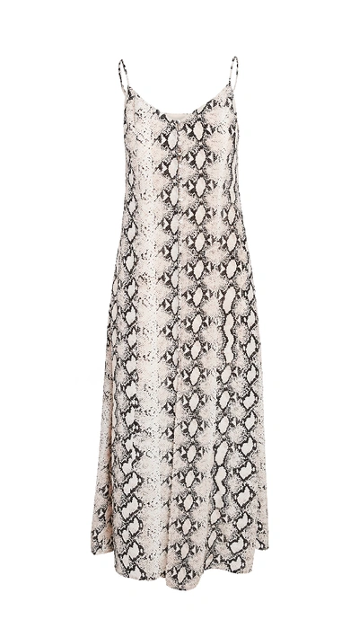 L'agence Romee Button Maxi Dress In Mineral Paloma