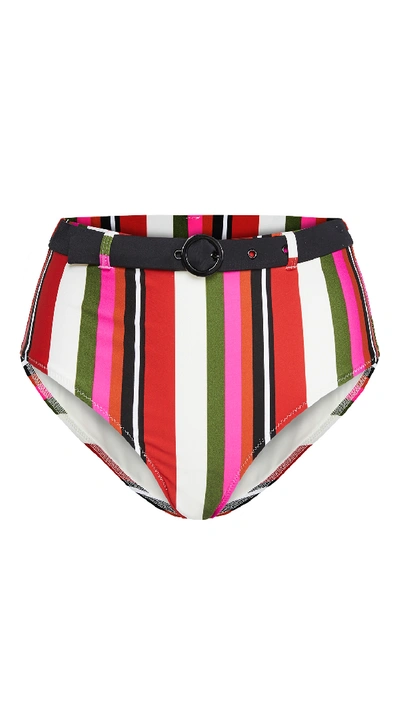 Shop Solid & Striped The Cora Bikini Bottoms In Watermelon Stripe
