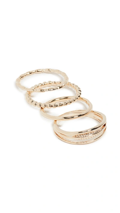Shop Jules Smith Stacked Ring Set In Gold