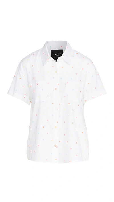 Shop Le Superbe New Wave Camp Shirt In New Wave Cotton