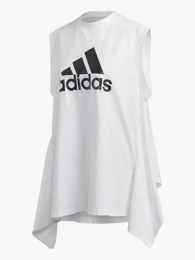 Shop Adidas Originals X Hyke Draped Vest Top In White