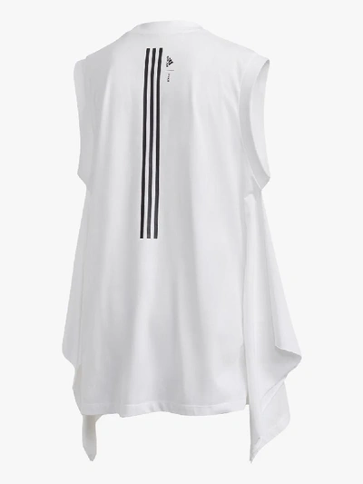 Shop Adidas Originals X Hyke Draped Vest Top In White