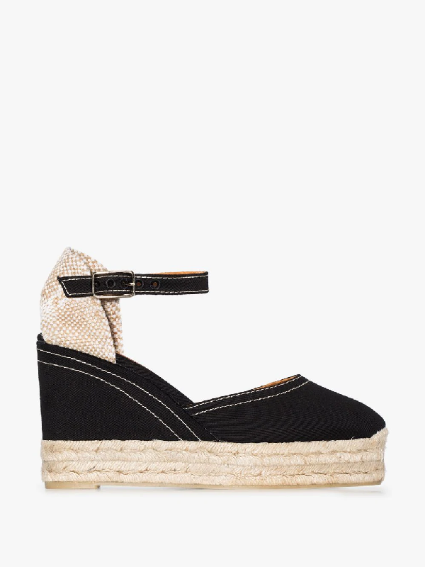 castaner black wedges
