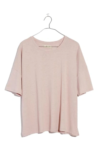 Shop Madewell Raw Edge Hangout T-shirt In Wisteria Dove