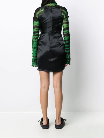 Shop Alexander Wang T Silk Apron Dress In Black