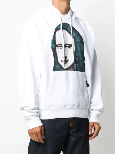 Shop Off-white Mona Lisa Print Hoodie In White