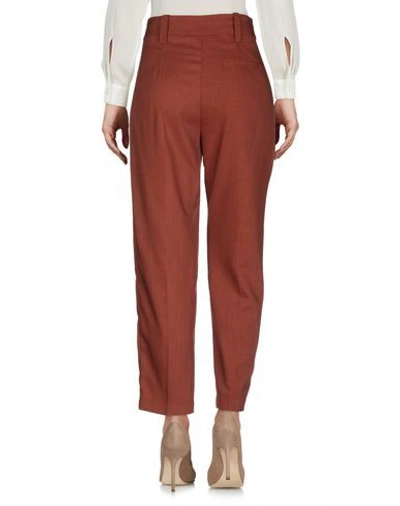 Shop Erika Cavallini Woman Pants Brown Size 6 Polyester, Elastane