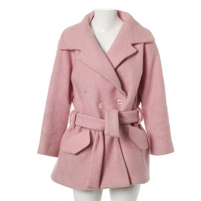 Pre-owned Carven Pink Wool Coat | ModeSens