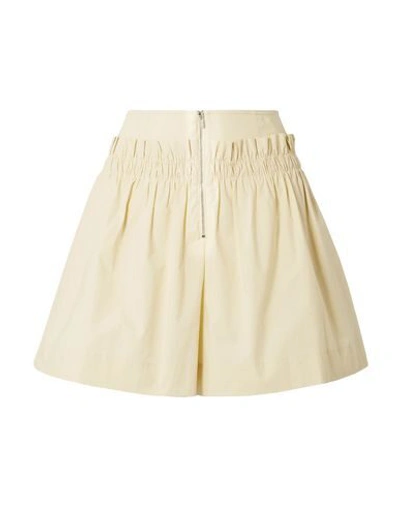 Shop Tibi Woman Shorts & Bermuda Shorts Light Yellow Size 8 Cotton