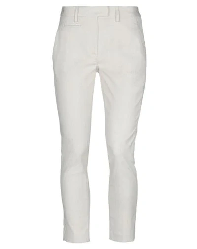 Shop Dondup Woman Pants Ivory Size 28 Cotton, Polyamide, Polyester, Neocryl In White