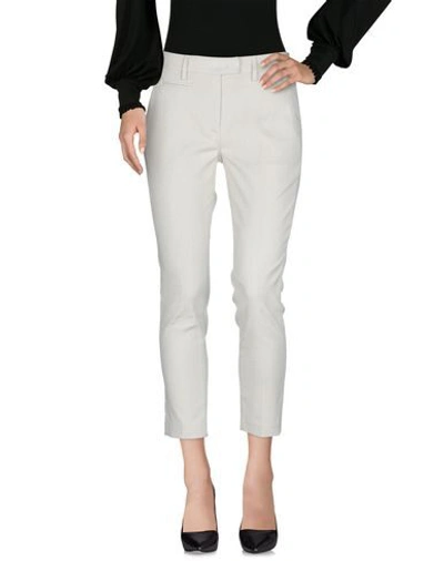 Shop Dondup Woman Pants Ivory Size 28 Cotton, Polyamide, Polyester, Neocryl In White