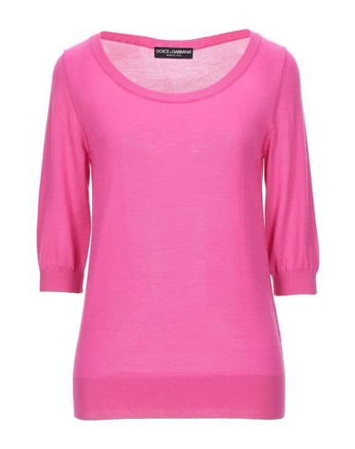 Shop Dolce & Gabbana Sweaters In Fuchsia