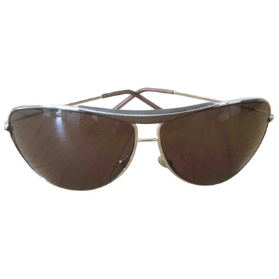 Pre-owned Giorgio Armani Brown Metal Sunglasses