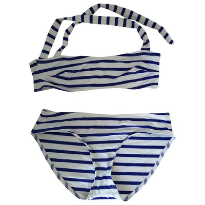 Pre-owned Petit Bateau Two-piece Swimsuit In White